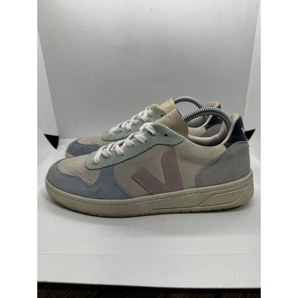 Veja V-10 Womens Size 7 EU 38 Multicolor Natural Babe Suede Athletic Sneakers